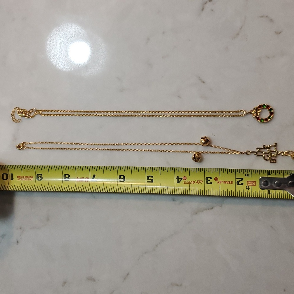 Goldtone Christmas Necklaces